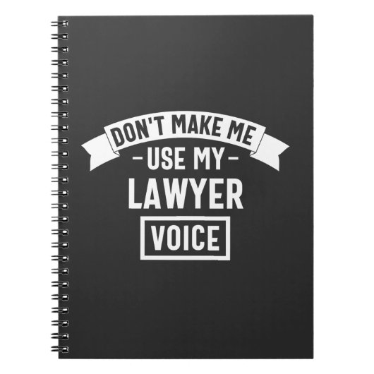 Carnet Ne me fais pas utiliser ma voix d'avocat (Devant)