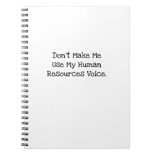 Carnet Ne me forcez pas à utiliser ma voix des ressources (Devant)