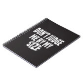 Carnet Ne me jugez pas sur ma taille (Côté gauche)