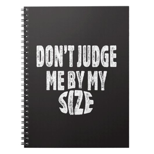 Carnet Ne me jugez pas sur ma taille (Devant)
