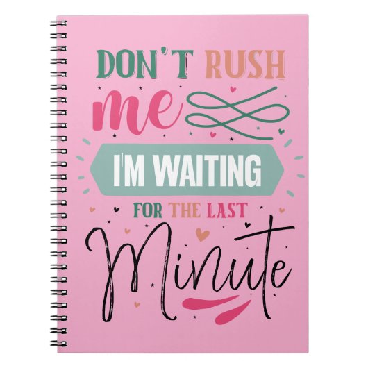 Carnet Ne me pressez pas (Devant)