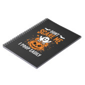 Carnet Ne m'effrayez pas Design de citrouille de fantôme (Côté gauche)