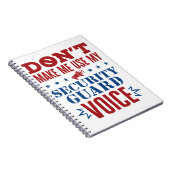 Carnet Ne m'oblige pas à utiliser ma voix de garde de séc (Côté Droit)