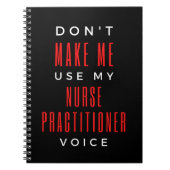 Carnet Ne m'oblige pas à utiliser ma voix de médecin infi (Devant)