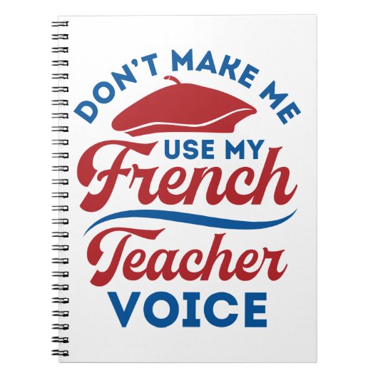 Carnet Ne m'oblige pas à utiliser ma voix d'enseignant en (Devant)