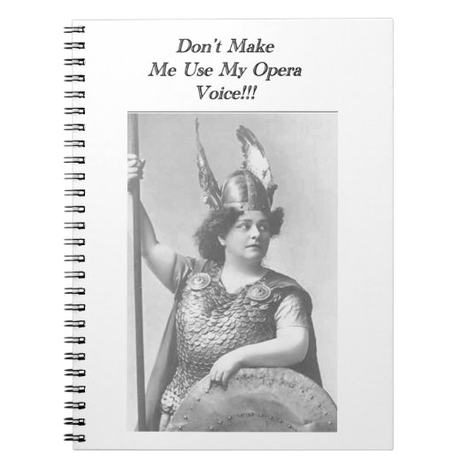 Carnet Ne m'oblige pas à utiliser ma voix Opéra (Devant)