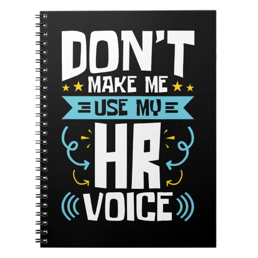 Carnet Ne m'oblige pas à utiliser ma voix RH Ressources h (Devant)