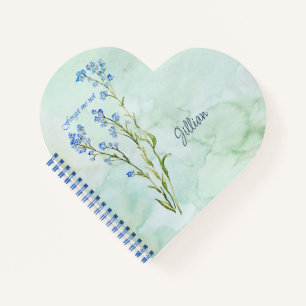 Carnet Ne m'oubliez pas Fleur de jardin à l'aquarelle per