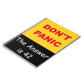 Carnet Ne paniquez pas - la réponse est 42 (Côté gauche)