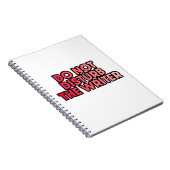 Carnet Ne pas déranger l'auteur (Côté Droit)