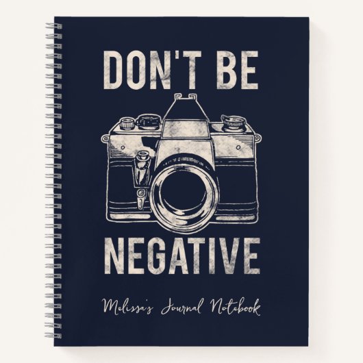Carnet Ne pas être négatif Photographie Positivity Journa (Devant)