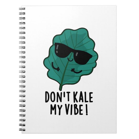 Carnet Ne pas Kale My Vibe Funny Veggie Pun (Devant)