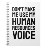 Carnet Ne pas me forcer à utiliser ma voix des ressources (Devant)