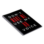 Carnet Ne pas me forcer à utiliser ma voix RH (Côté Droit)