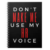 Carnet Ne pas me forcer à utiliser ma voix RH (Devant)