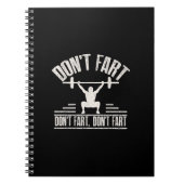 Carnet Ne pas péter Drôle Ness Gym Entraînement Poids Squ (Devant)