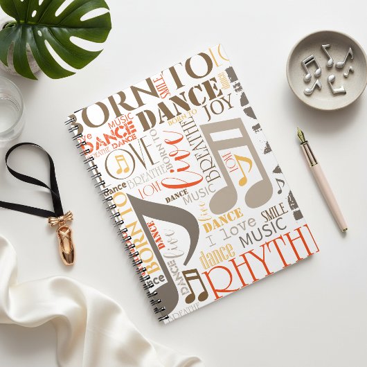 Carnet Né pour danser Brown ID277