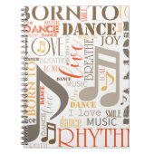 Carnet Né pour danser Brown ID277 (Devant)