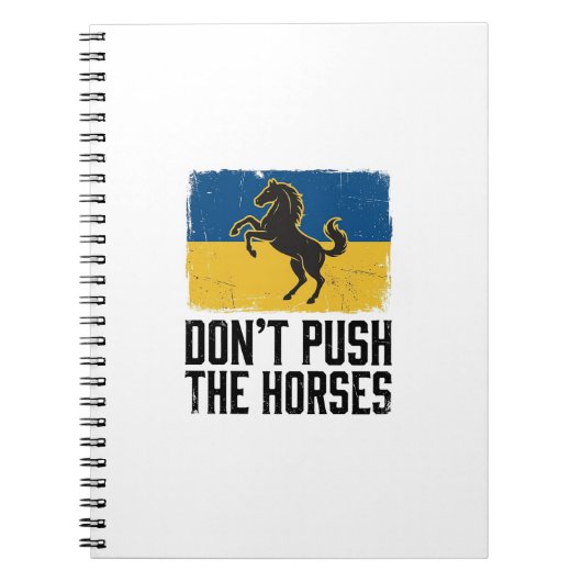 Carnet Ne Pousse Pas Le Cheval Cheval Vintage (Devant)