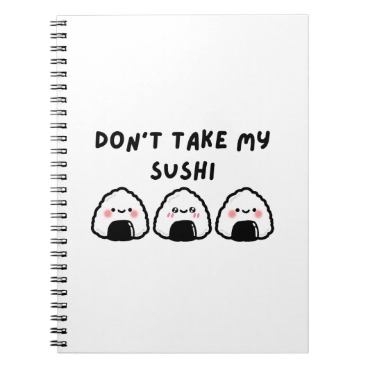 Carnet Ne prenez pas mon sushi (Devant)