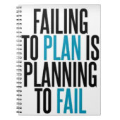 Carnet Ne prévoyez pas d'échouer (Devant)