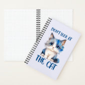 Carnet Ne regardez pas le chat - adorable chaton bleu (À l'intérieur)