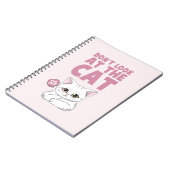Carnet Ne regardez pas le chat - Drôle chat blanc (Côté gauche)