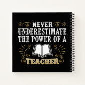 Carnet Ne Sous-Estimez Jamais Le Pouvoir D'Un Enseignant (Dos)
