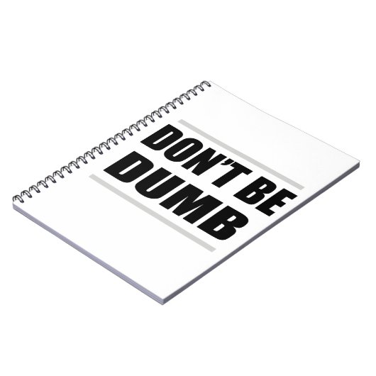 Carnet ne soyez pas idiote, un simple dicton (Côté gauche)