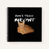 Carnet Ne stress pas Meowt - Orange Chat me stress Out (Devant)