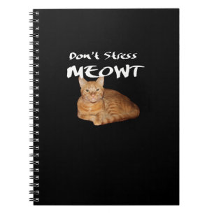 Carnet Ne stress pas Meowt - Orange Chat me stress Out