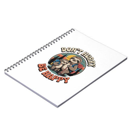 Carnet Ne vous dépêchez pas, soyez heureux avec l'équipe  (Côté gauche)
