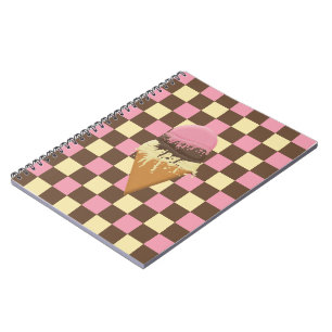 Carnet Neapolitan Ice Cream Checkered Pattern Notebooks