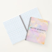 Carnet Nébuleuse dorée de luxe avec nom personnalisé | Vi (Intérieur)