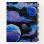 Carnet Nébuleuse et planètes dans l'espace (Dos)