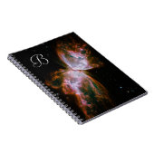 Carnet Nébuleuse papillon monogrammée Photo céleste (Côté Droit)