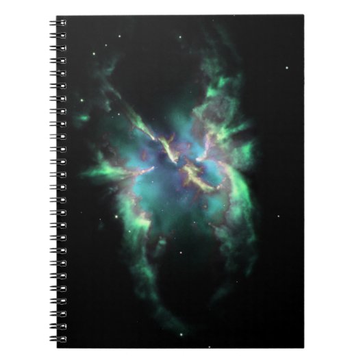 Carnet Nébuleuse planétaire vert menthe pérvenche (Devant)
