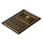Carnet Necronomicon - Précaution interdite par Miskatonic (Côté gauche)