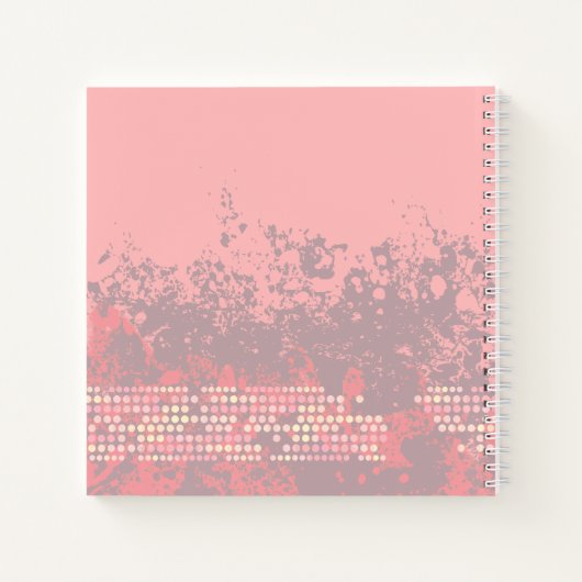 Carnet Née corail rose filles abstrait (Dos)
