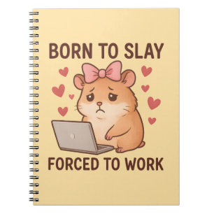 Carnet Née pour détruire, forcée de travailler, hamster g