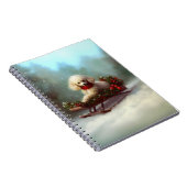 Carnet Neige de Noël caniche hiver (Côté Droit)