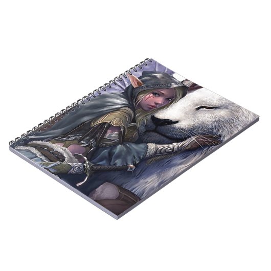 Carnet Neige+Elf+Fille+avec+Lion (Côté gauche)