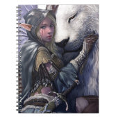 Carnet Neige+Elf+Fille+avec+Lion (Devant)