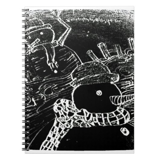 Carnet Neige et Yaie en noir Noël (Devant)