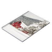 Carnet Neige fraîche sur grange rouge (Côté gauche)
