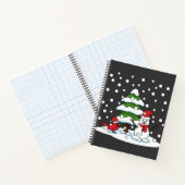Carnet Neige tombant sur Cardinal, Snowman et Pine Tree (Intérieur)