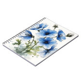 Carnet Nemophila - Fleurs aquarelles (Côté gauche)