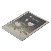 Carnet Nénuphar Blanc Spirale Florale (Côté gauche)