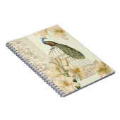 Carnet nénuphar vintage paon (Côté Droit)