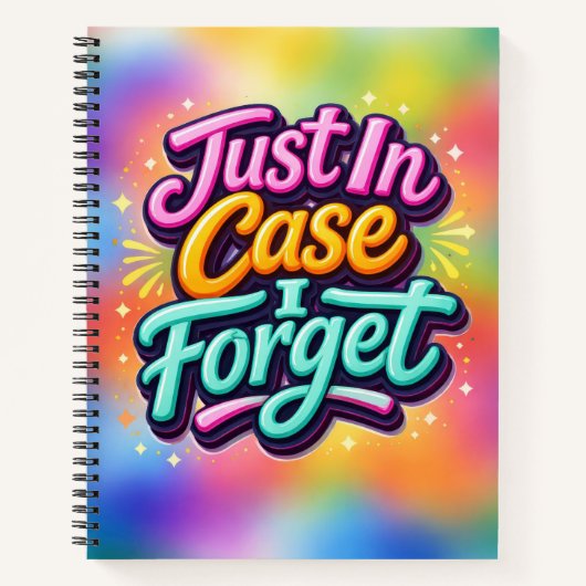 Carnet Neon Abstract with Fun Text (Devant)